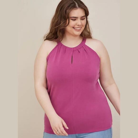 Torrid Knit Cupro High Neck Twist Top Size 3X NWT - Picture 1 of 7